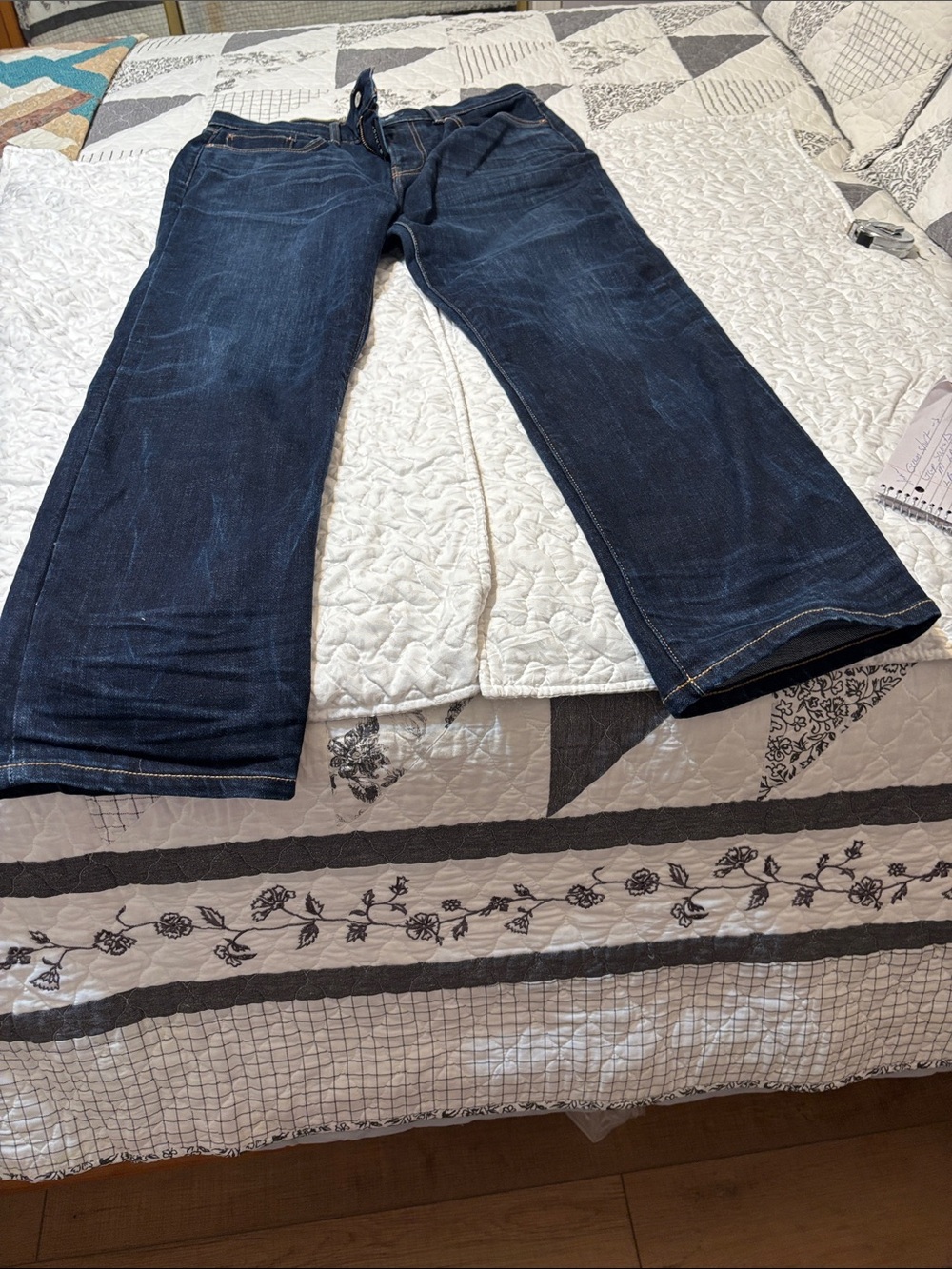 Lucky Brand Dark Indigo Wide-Leg Jeans